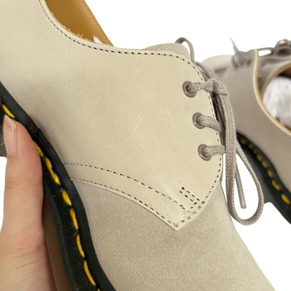 Dr. Martens 1461 Beige Leather and Suede Shoes - Picture 6 of 8